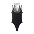 Ladies Sexy Slim Bodysuits Women Chic Lace Partwork Sleeveless Fashion Backless Sling Tops Newest Casual Playsuit Outfits Female