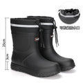 Men's Fashion Rain Boots High Quality Anti-Slip Waterproof Shoes Thick Bottom Wear-Resistant Outdoor Drawstring Work Rubber Shoe