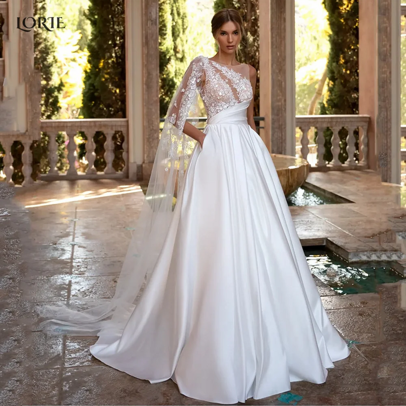 LORIE Sexy Bohemia Wedding Dresses Vintage A - Line Lace - View 2 | SAMAG