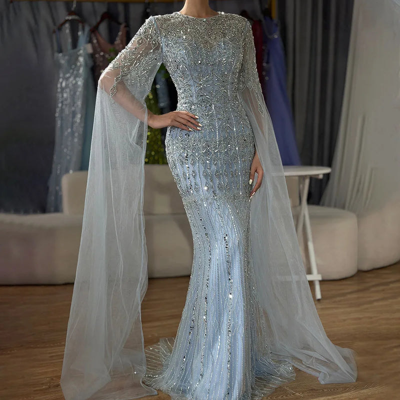 Serene Hill Saudi Arabia Caramel Mermaid Elegant Cape | SAMAG