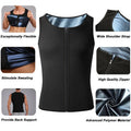 1pcs Men's Shapewear Zipper Coated Silver Vest Exercise slimming corset Compression Sweat Reducing Fat Sauna Tops Waist Trainer