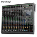 14 Channels Digital Professional Audio Console Mixer Depusheng TG14 Mixing DJ Console USB with 48V Phantom Power Built-in 99 Rev