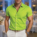 Men's Fashion Striped Shirts, Casual Breathable Lapel | SAMAG