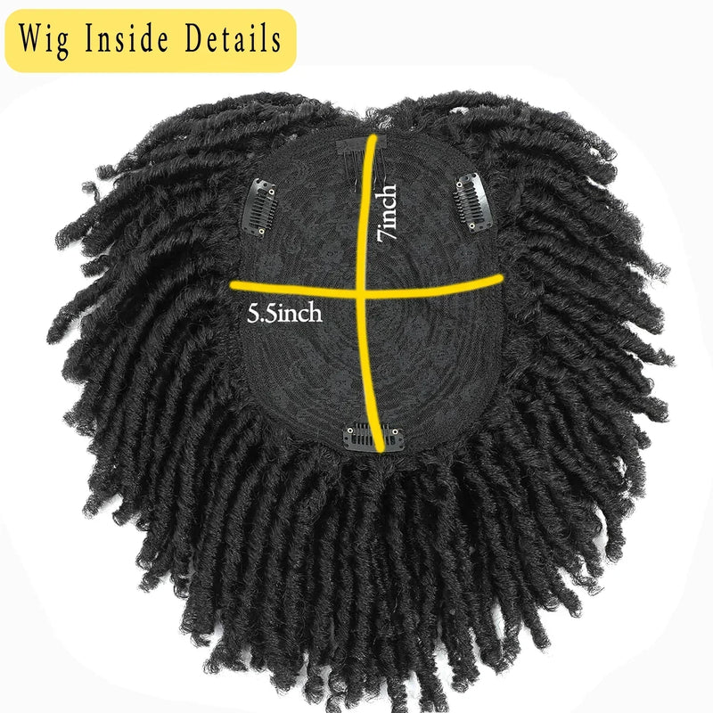 Synthetic Dreadlock Braided Half Wig Black Brown Blonde Grey Soft Faux Locs Natural Style Cosplay Costume Party Daily Anime Wigs