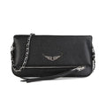 French-style exquisite one-shoulder women's bag, Spanish diamond chain fashion messenger bag, women's wing envelope bag