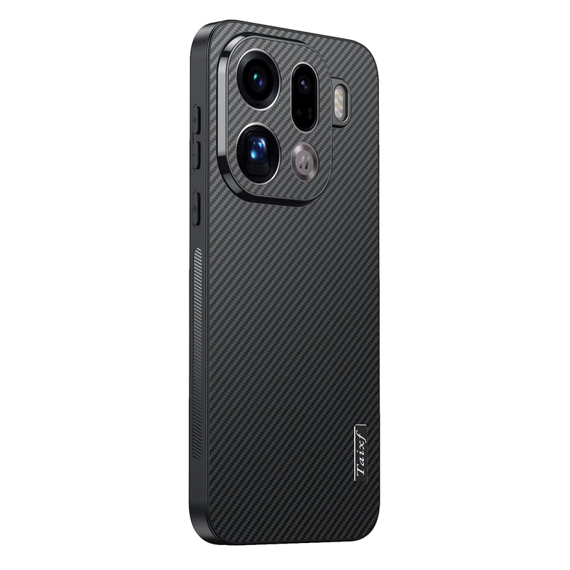 Carbon Fiber Pattern Non-slip Phone Case For Oppo Find X9 X9Pro Shockproof Silicone Lens Protection Cover For Find X9 Pro Shell
