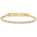 Modyle 316L Stainless Steel Sparkly Cubic Zircon Tennis Link Bracelets For Men and Women Gifts