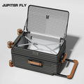 Side Opening Suitcase Wide Trolley Travel Case with Skating Spinner Wheels TSA Lock Rolling Luggage PC Material 20/24/26/28inch