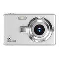 4K HD Digital Camera 16X Digital Zoom Compact CCD Camera Portable Vintage Vlog Camera for Students Travel 2.4 Inch IPS Screen