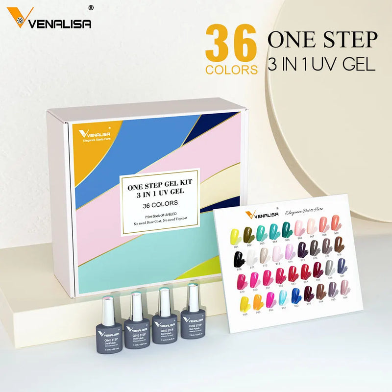 VENALISA VIP4 Kit Nail Gel Polish TPO FREE Full Coverage 36/60 Color Gel Pigment Professional Nail Art Long-lasting Gel Varnish
