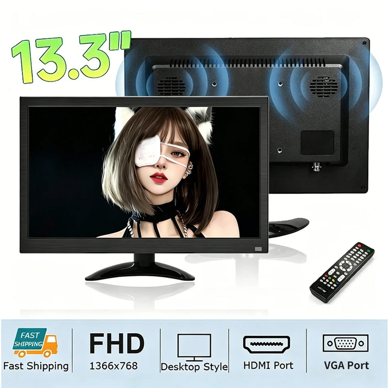 13.3-inch HD 1366x768 Monitoring Display with AV BNC HDMI USB VGA Interfaces for Clear Visuals And Easy Connectivity