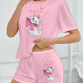 Women's Disney Marie Cat Cute Cartoon Love Printed | SAMAG