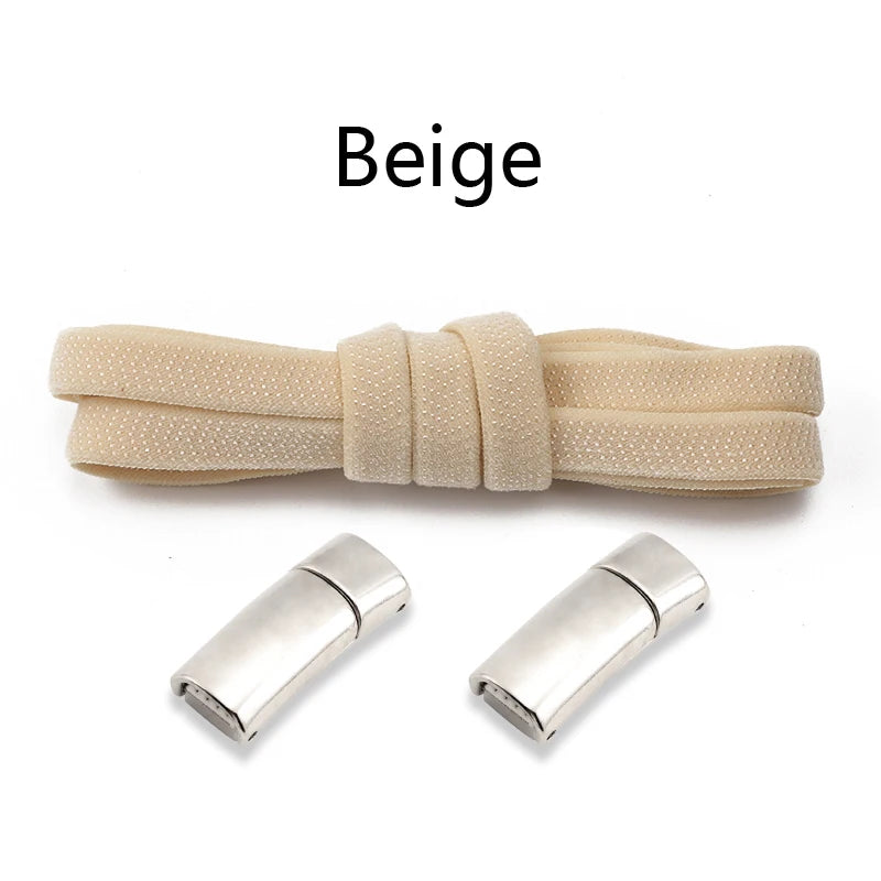 Metal Lock Magnetic Shoelaces Flat Sports Enthusiasts No Tie Shoe Laces Safe And Reliable Lazy Shoelace Rubber Band Shoestrings