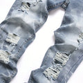 Fashion Men's Jeans Pants Stretch Blue Skinny For Casual | SAMAG