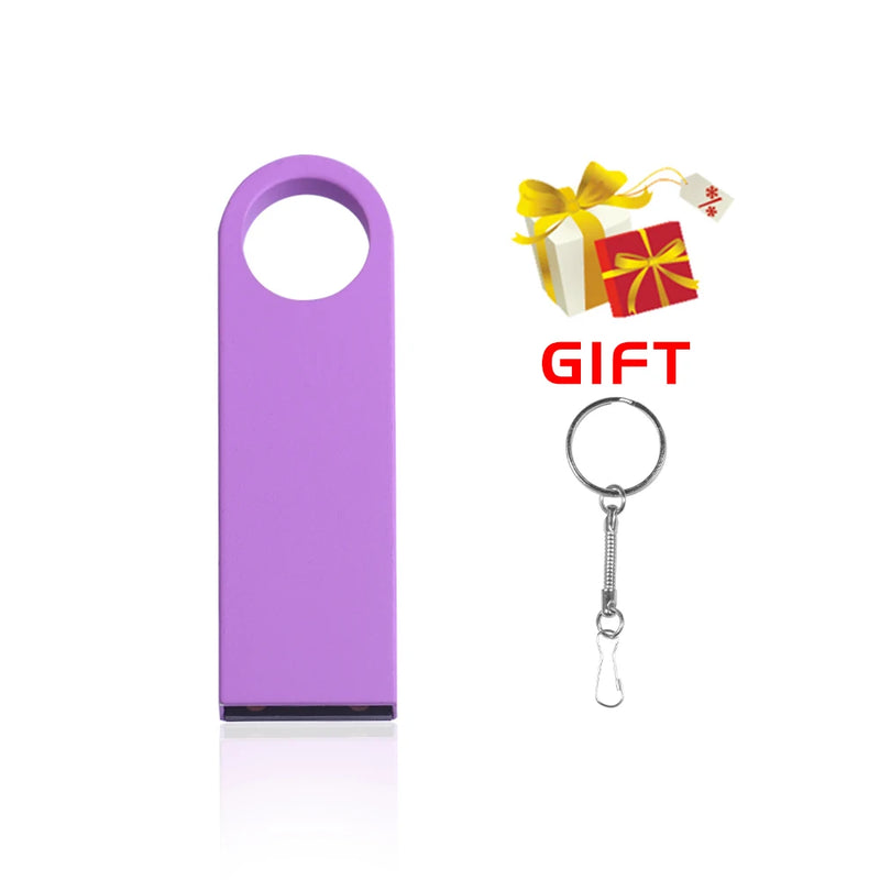 USB Flash Drive 128GB Pendrive 128GB Memory Stick 32GB 4GB Metal 64 GB Pen Drive 8GB USB Stick 16 GB Free Chain USB Flash Drives