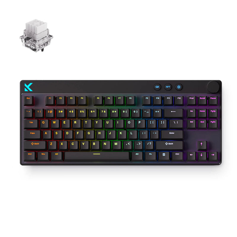 MCHOSE Mix 87 Magnetic Switch Gaming Keyboard Hall Effect 0.08ms Ultra-Low Latency 0.001mm Precision Office Wired Keyboard