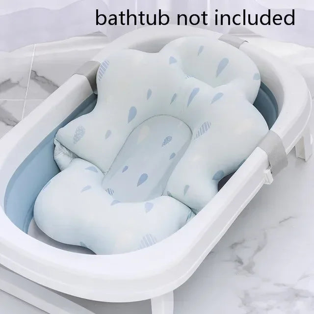 Infant Daily Bath Accessory Non Slip Bathtub Mat Soft Animal Pillow Safety Support Cushion For Newborn Shower And Body Washing