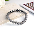 Natural Stone Beads Bracelet For Women Men Agate Crystal Quartzs Aquamarines Jades Jewelry Agates Elastic Bangle Bracelets 6 8mm