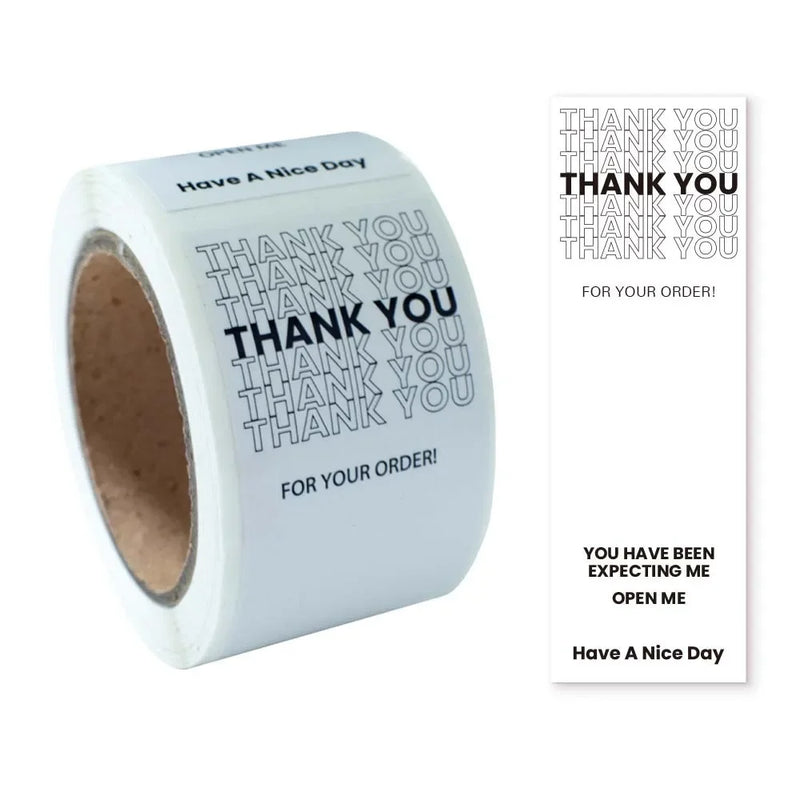 100pcs/roll Thank You Sticker Seal Labels Small Business Gift Decor Sticker Package Sticker Sealing Package Is Happy To See You