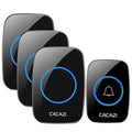 CACAZI New Wireless Doorbell Waterproof 300m Range US EU UK Plug-in Home Intelligent Door Bell Chime 1 2 Button 1 2 3 Receivers
