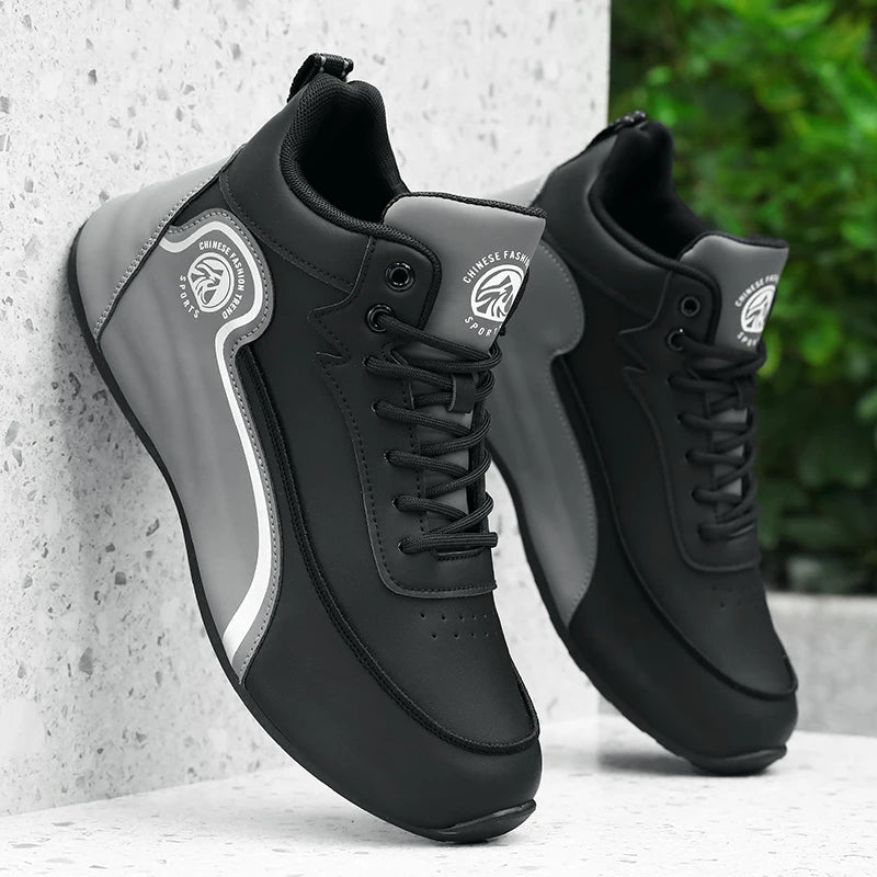 High-Top Casual Sneakers for Men, Trendy Thick-Soled Dad Shoes, Breathable Soft-Soled Non-Slip Versatile Men's Shoes, Everyday Commuting Height-Increasing Sports Trendy Shoes 9