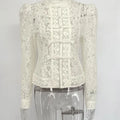 Tossy Summer Lace Printed Shirts Tops Female Hollow Out - View 11 | SAMAG
