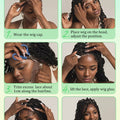 KIMA New Box Braided Wig Synthetic Full Lace Wigs Short Lengths for Black Women Men Braided Wig With Baby Hair Box Braiding Wigs