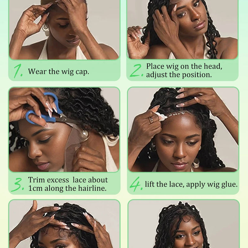KIMA New Box Braided Wig Synthetic Full Lace Wigs Short Lengths for Black Women Men Braided Wig With Baby Hair Box Braiding Wigs