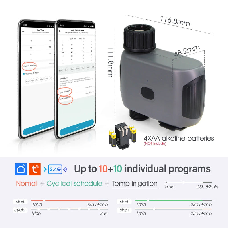 Small and medium-sized Smart WiFi Watering Timer Atomization Cooling Kit Terrace Courtyard APP Automation Spray Cooling System