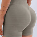 Women's Seamless Butt Lifting Sports Shorts, Suitable For Gym Workout, Cycling, Running, Black Tight Pants, Summer
