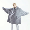 Winter Women Double-faced Fleece Hoodie Blanket Oversize | SAMAG