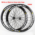 New White Black Gray 700C 50mm Road bike alloy bicycle wheelset clincher rims V Disc brake Thru Axle center lock hubs wheels