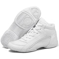 BAXINIER Girls White High Top Cheerleading Shoes for Kids - Lightweight Training and Competition Sneakers for Dance and Tennis