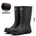 Men Rain Boots Fashion Mid-calf Rubber Boot Non Slip Fishing Rubber Galoshes Winter Warm Cotton Waterproof Shoe Резиновые Сапоги