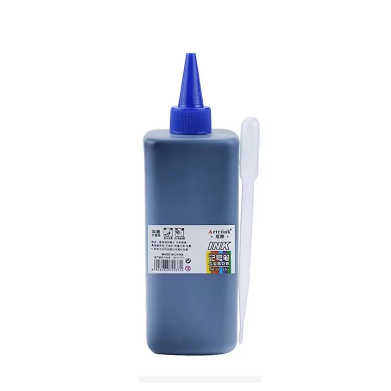 500ml Jumbo Marker Refill Ink – Black/Red/Blue, Oil-Based Waterproof, Large Capacity for Office School Factory Warehouse Marking