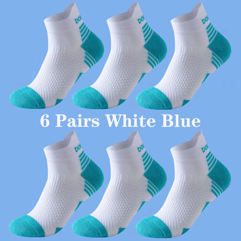 6 Pairs Marathon Running Socks Men Professional Sport | SAMAG