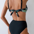 Floral Printed Women Swimsuit Two-Piece Spliced Backless | SAMAG