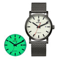 BERNY Automatic Men's Watch Top Brand Luminous 316L Stainless Steel Self-Wind Sapphire Wristwatch Mesh Belt Mechanical Men Watch