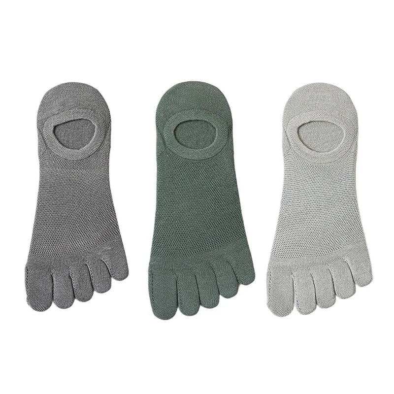 3 Pairs/lot Men's Socks Breathable Sweat Novelty Toe | SAMAG