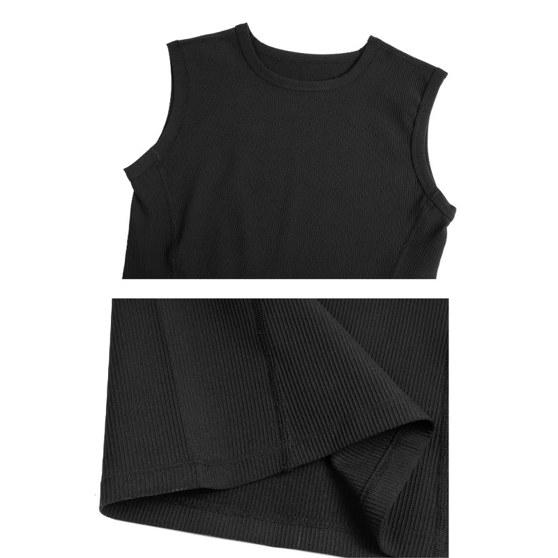 Men's Ribbed Shapewear Vest, Slim Fitting Shirt, Breathable and Comfortable Exercise and Fitness Abdominal Slimming Sports Vest