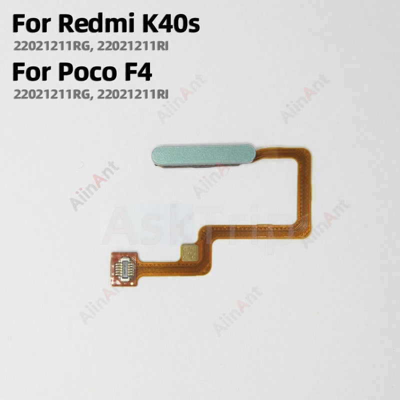 Back Side Power Button Touch ID Finger Sensor Fingerprint Scanner Flex Cable For Xiaomi Redmi K40 K40s Gaming For Poco F3 F4 GT