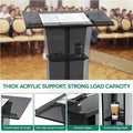 Transparent Acrylic Podium Black Luxury Creative Modern Portable Waterproof Professional Podium Church Auditorium Furniture