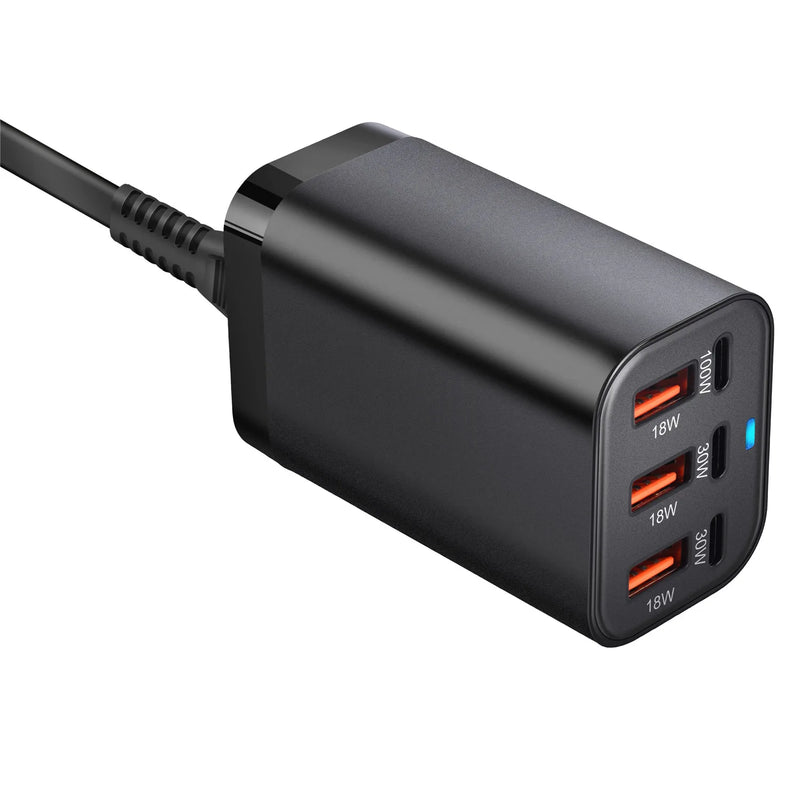 USB C Fast 200W 6-Port Charging  Fast  GaN Charger Power Adapter For iPhone 14/13/12 Series, Samsung Galaxy S23/S22/S21