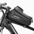 ROCKBROS Bicycle Bag Waterproof Touch Screen Cycling Bag Top Front Tube Frame MTB Road Bike Bag 6.5 Phone Case Bike Accessories