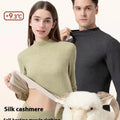 Autumn and Winter Men's Cashmere Silk Thermal Underwear Women's Cashmere Thermal Fall Pants Padded and Thickened Couples Set