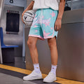 Street Style Basketball Shorts with Side slits Polyester Spandex Quick Dry Summer Men's Mesh Gym Shorts