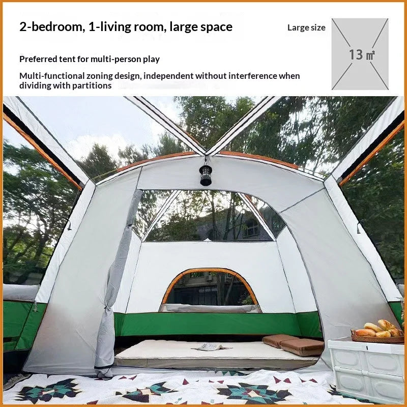 Family Camping Tent Two Bedroom One Living Room - View 3 | SAMAG