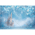 Ice Castle Girls Princess Birthday Party Decor Photography Backdrop Blue Curtains Photozone Background Photo Studio Shoots Props