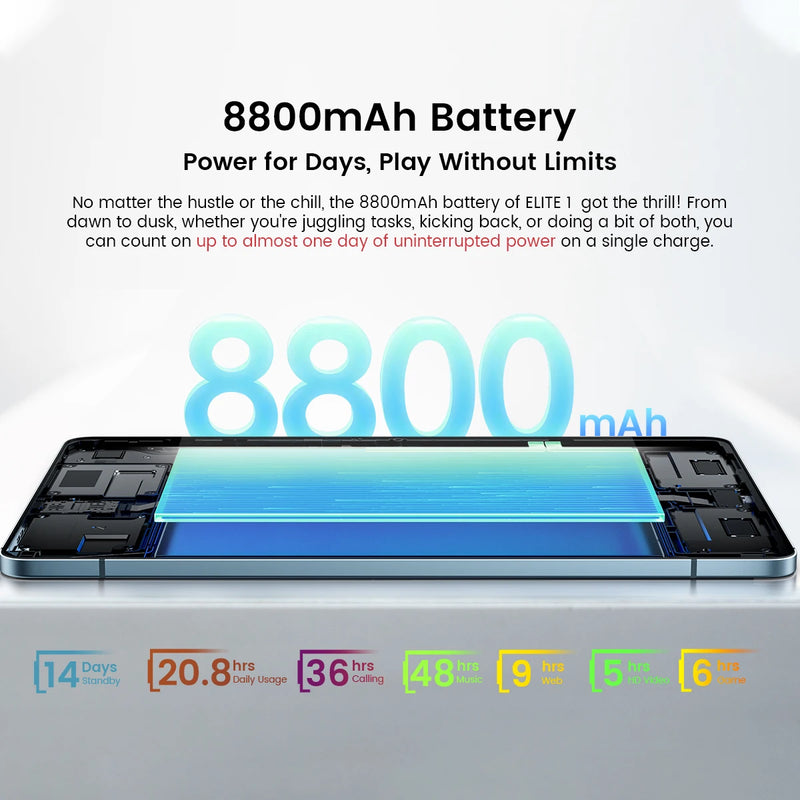 Blackview OSCAL ELITE 1 Tablet Android 14, 12.1 inch 2.5K Display MTK Helio G99 24GB 256GB 8800mAh Battery 33W Android Tablet
