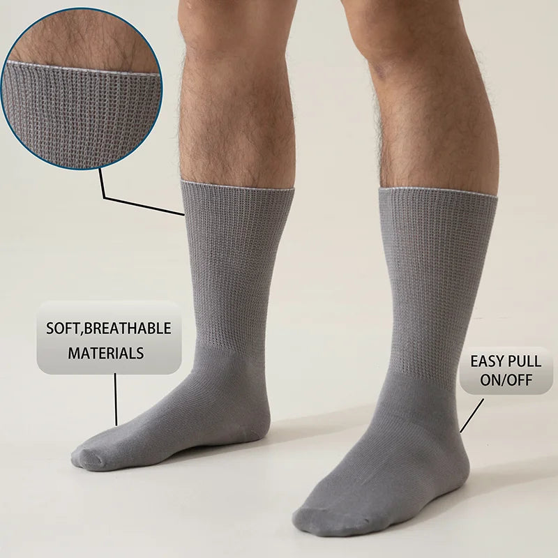 6Pairs Comfortable and Supportive Diabetic Socks for Men | SAMAG